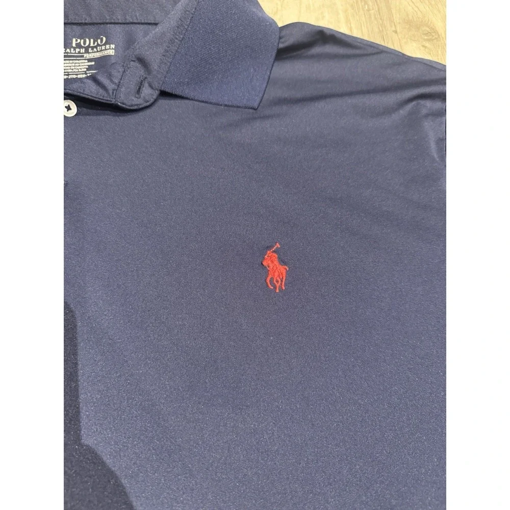 Polo Ralph Lauren Performance Men's 2XB Big & Tall Navy Golf Polo Pony Logo